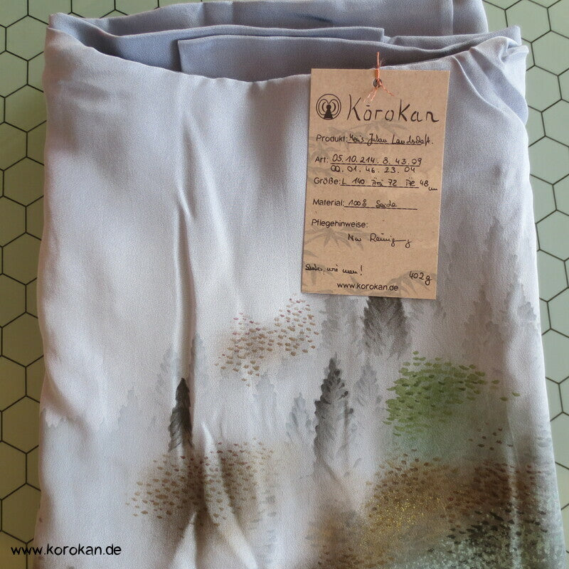 Föhren Flößer Juban Unterkimono, Seide, handbemalt