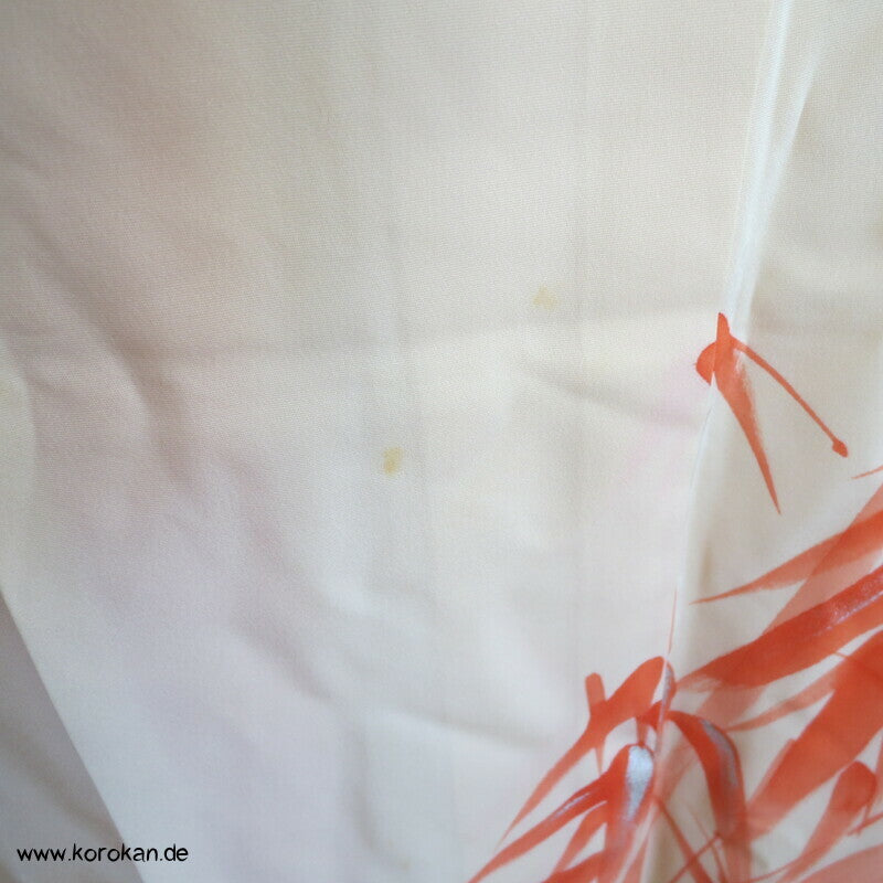 handgemalter Bambus Seidencrepe Homongi Kimono