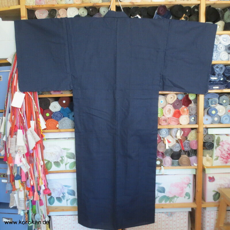 blau melierte Wolle Hitoe Kimono