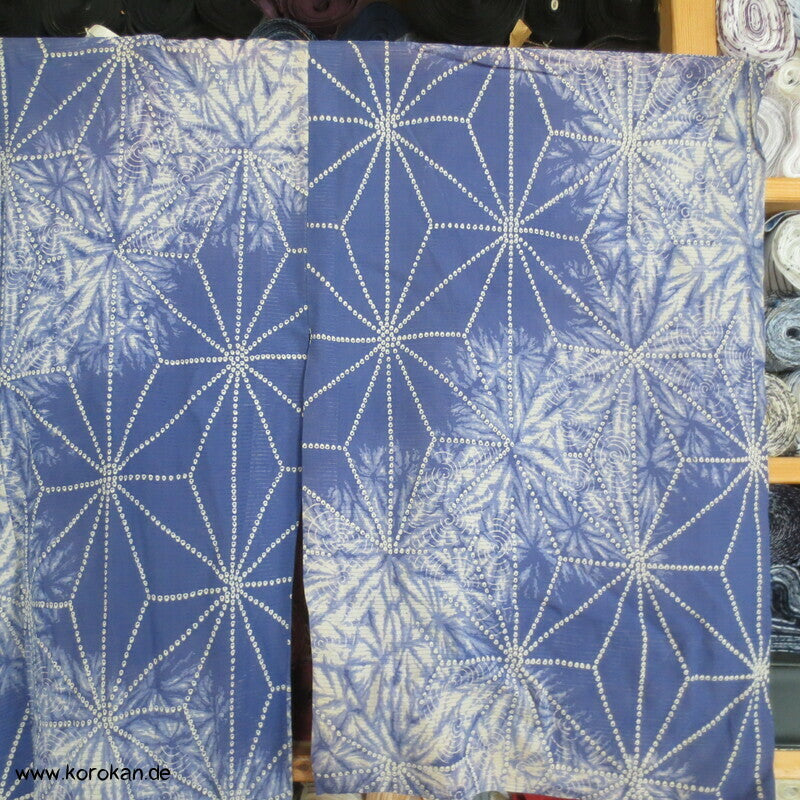 Asanoha Batik Shibori Hitoe Kimono, Rho Seide