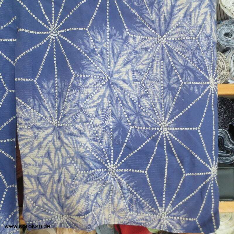 Asanoha Batik Shibori Hitoe Kimono, Rho Seide