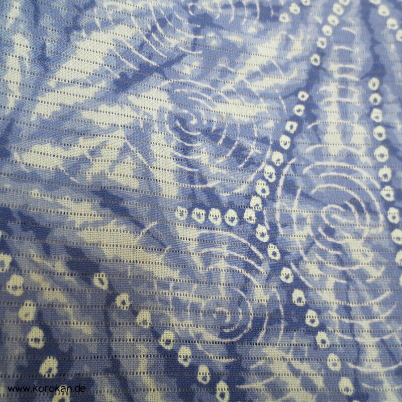 Asanoha Batik Shibori Hitoe Kimono, Rho Seide