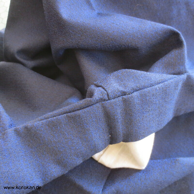 blau melierte Wolle Hitoe Kimono