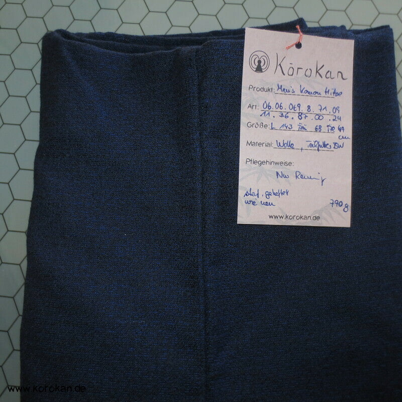 blau melierte Wolle Hitoe Kimono