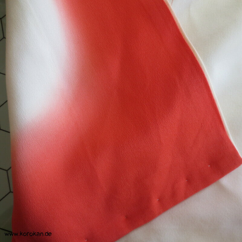 handgemalter Bambus Seidencrepe Homongi Kimono
