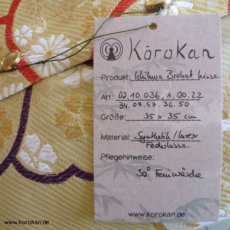 gold Ume rot - lila Ichikura Brokat kleines Kissen