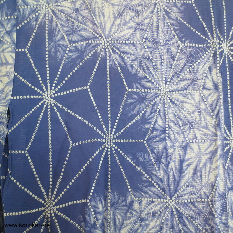 Asanoha Batik Shibori Hitoe Kimono, Rho Seide