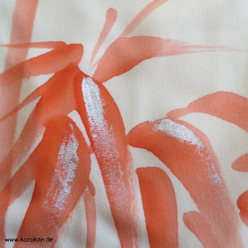 handgemalter Bambus Seidencrepe Homongi Kimono