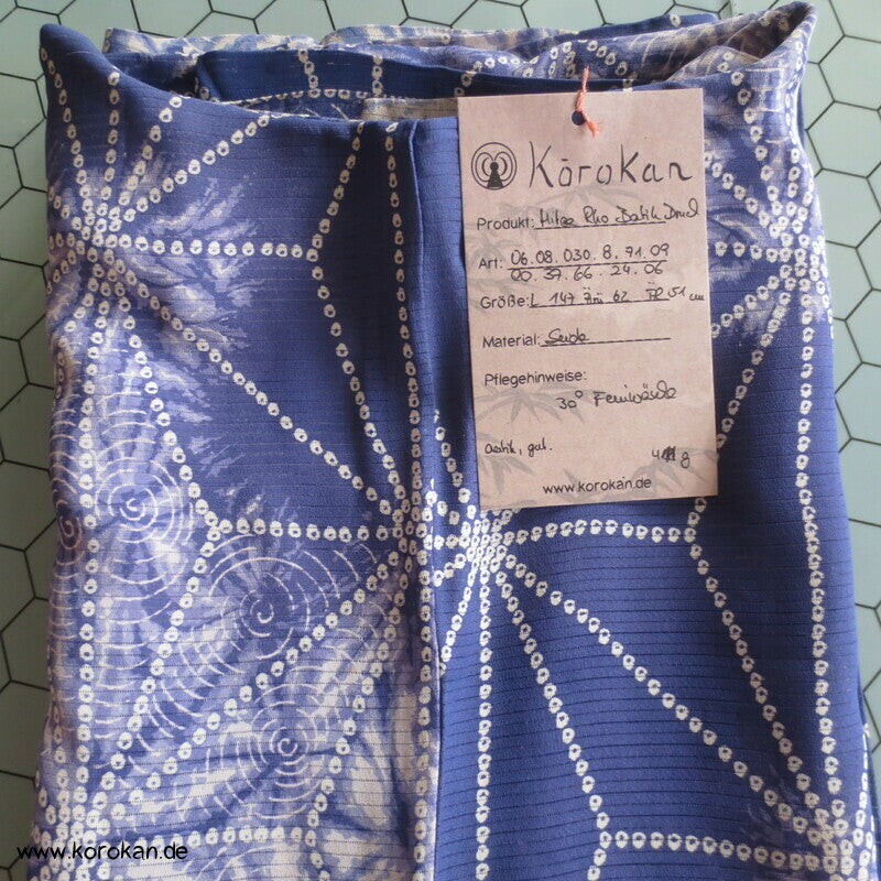 Asanoha Batik Shibori Hitoe Kimono, Rho Seide