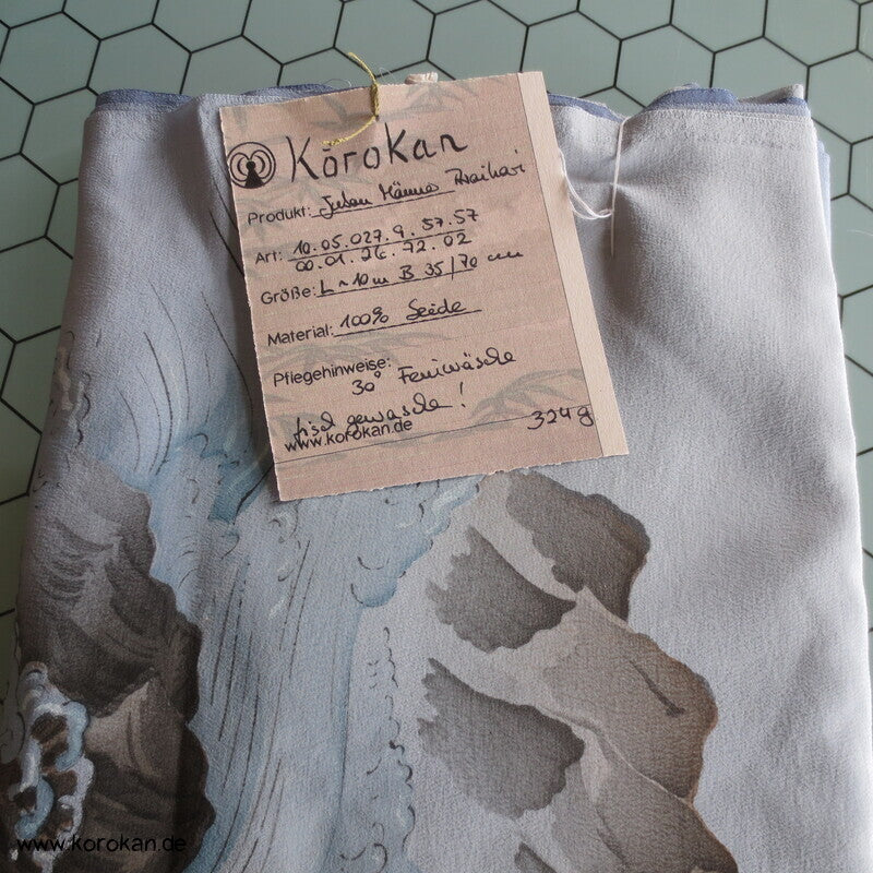 Männer Juban Kimono Seiden Araihari, Küsten Malerei und Shibori