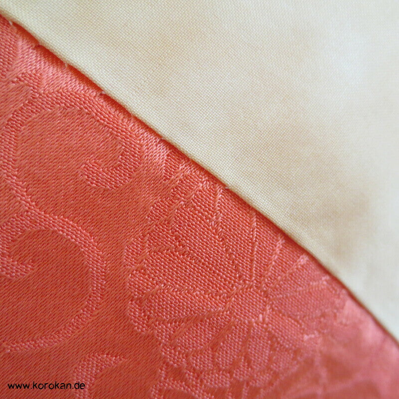 allover Fächermuster mit Farbverlauf Full Shibori Seidendamast Furisode Kimono
