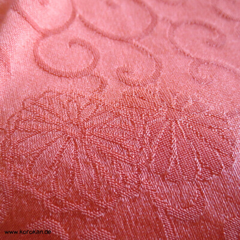 allover Fächermuster mit Farbverlauf Full Shibori Seidendamast Furisode Kimono