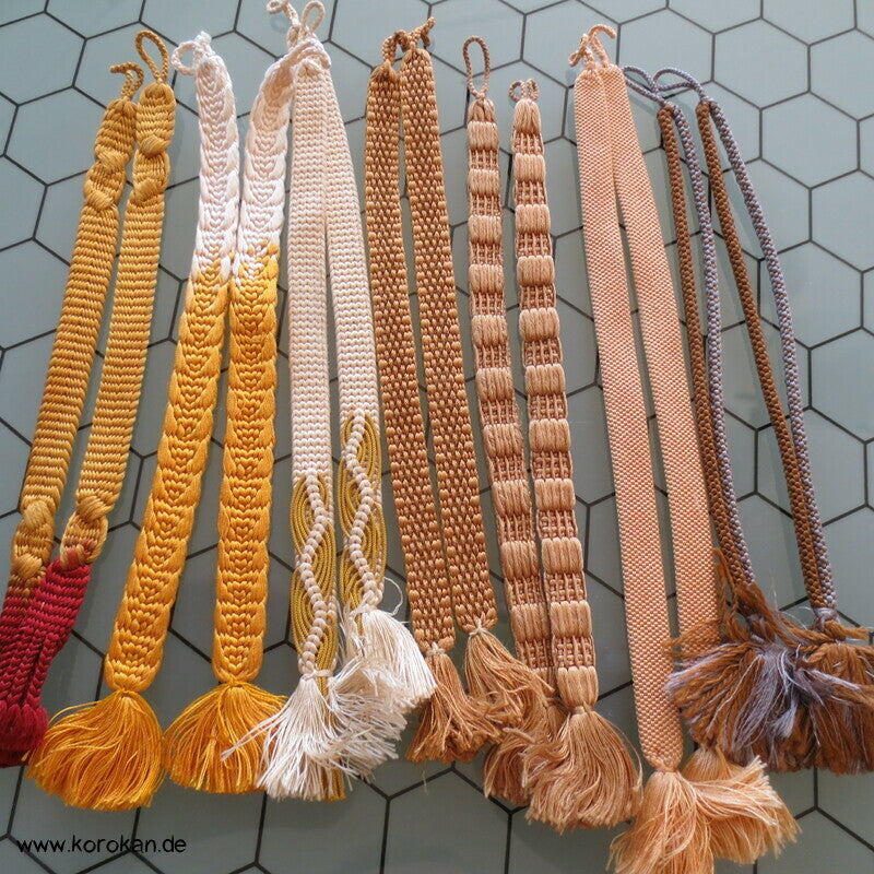 Haori Himo gelblich und bräunlich
