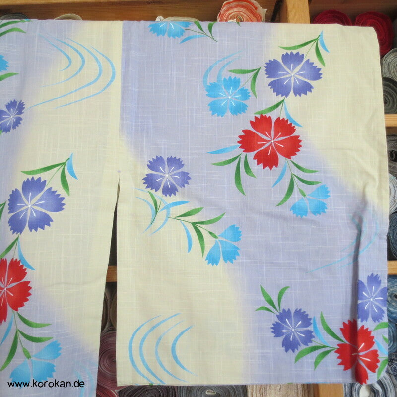 Kenzo Japan Yukata Nadeshiko Grasnelken Baumwoll Sommer Kimono