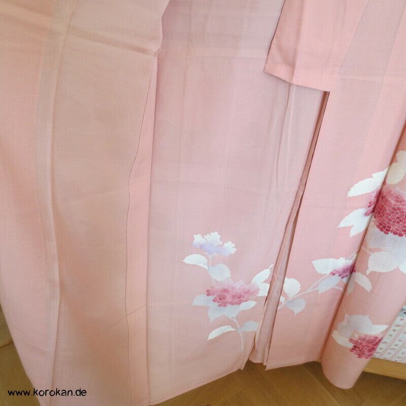 Hydrangea Hitoe Tsukesage Kimono, Rho Seide