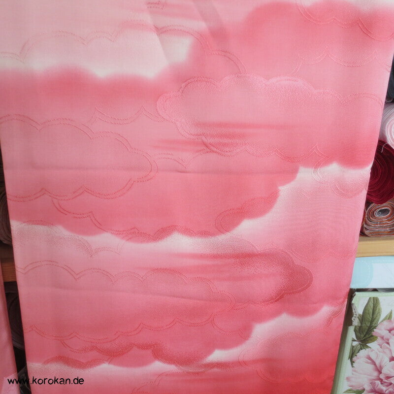 gewebte und gemalte Wolken Morgenröte Seidendamast Furisode Kimono