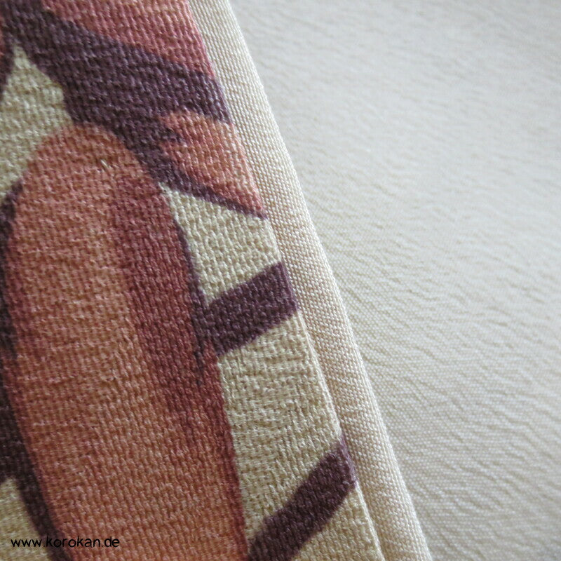 Winterbambus Komon Kimono, Rinzu Damast Seide
