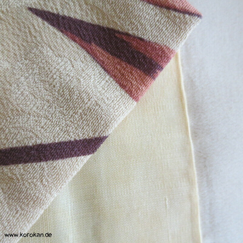 Winterbambus Komon Kimono, Rinzu Damast Seide