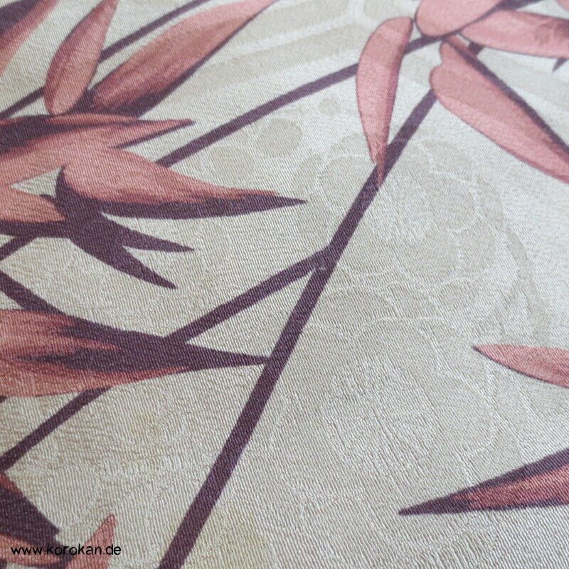 Winterbambus Komon Kimono, Rinzu Damast Seide