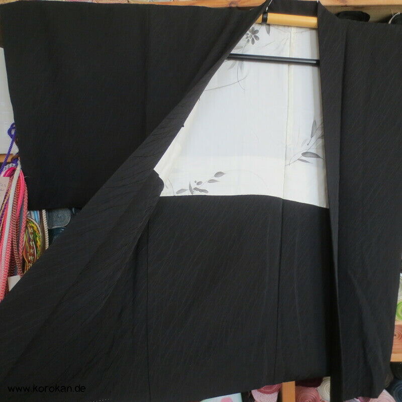 Trauerweidenzweige schwarze Haori