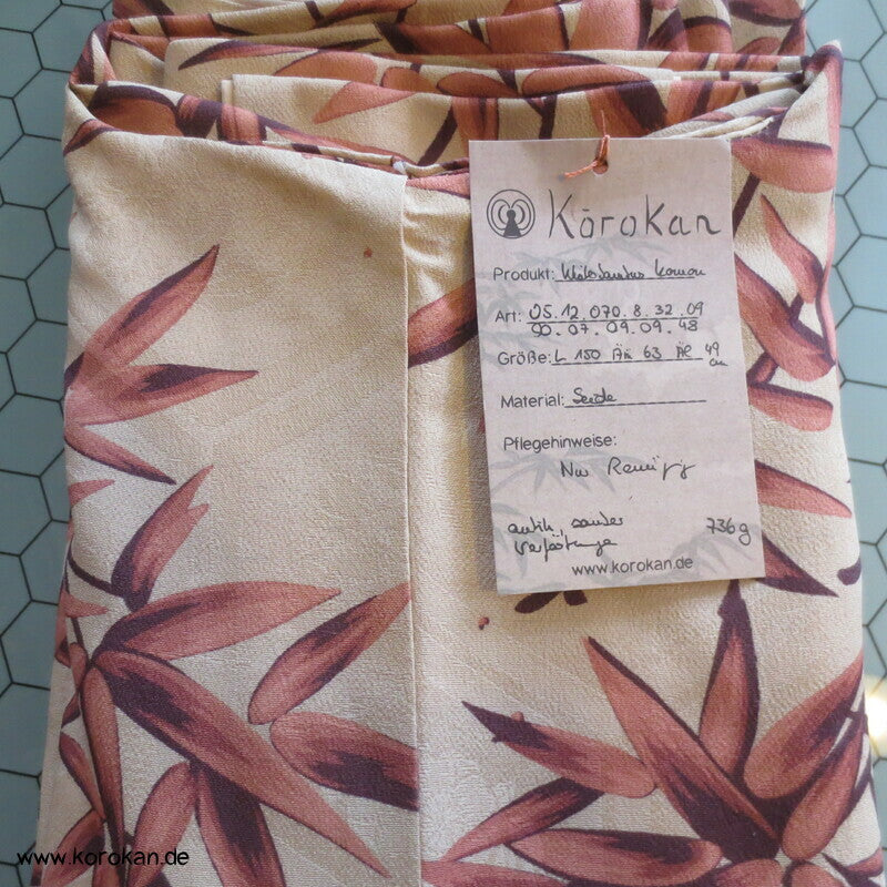 Winterbambus Komon Kimono, Rinzu Damast Seide