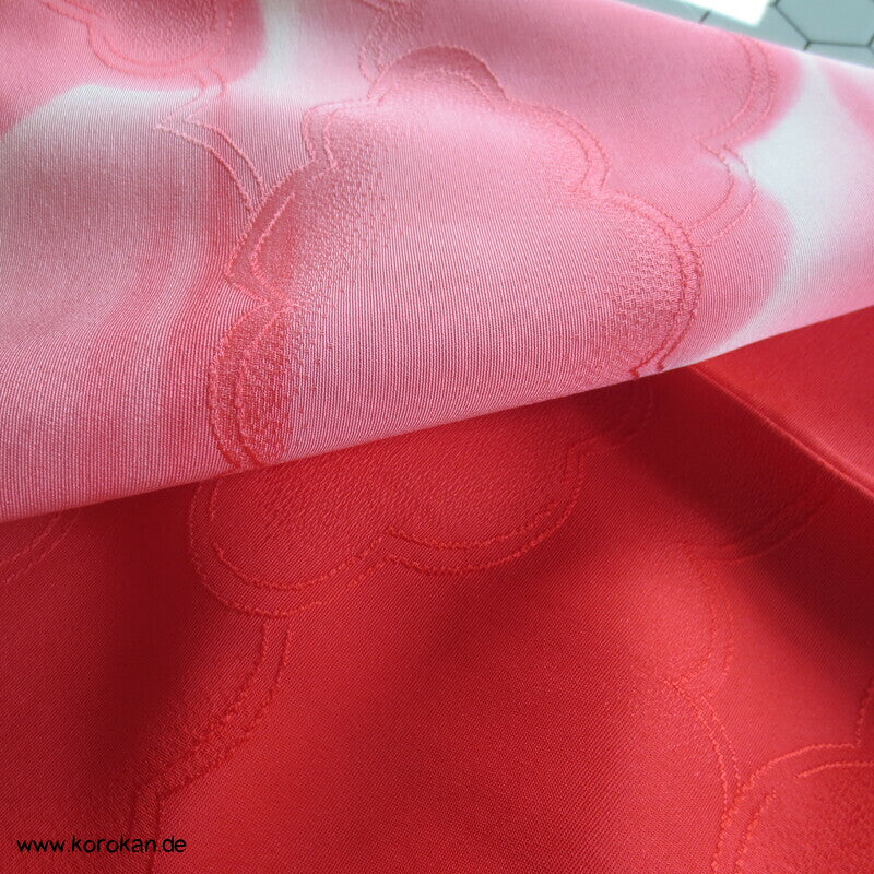 gewebte und gemalte Wolken Morgenröte Seidendamast Furisode Kimono