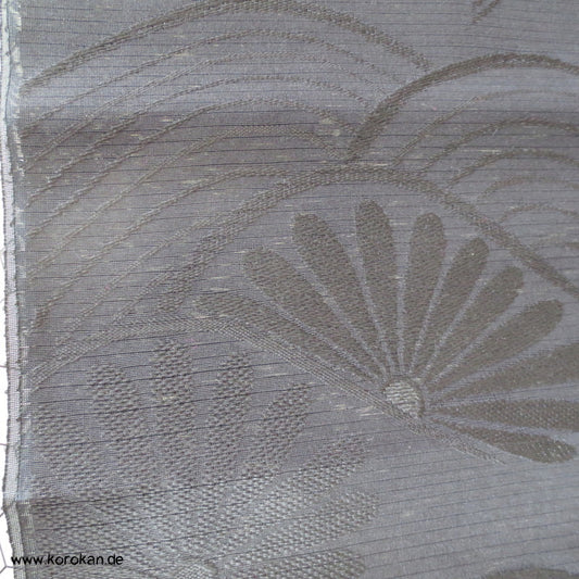 schwarz eingewebte Wellen Obi Rho Seide