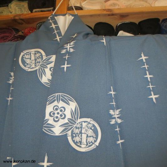 Spatzen Bambus Mon, Komon Kimono, halbgefüttert