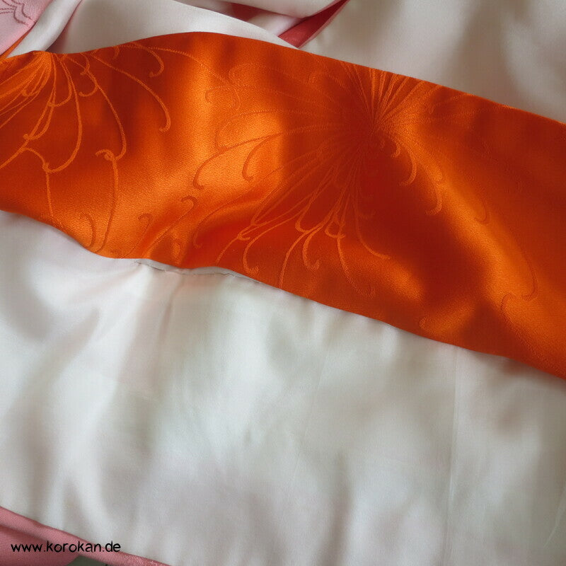 gewebte und gemalte Wolken Morgenröte Seidendamast Furisode Kimono