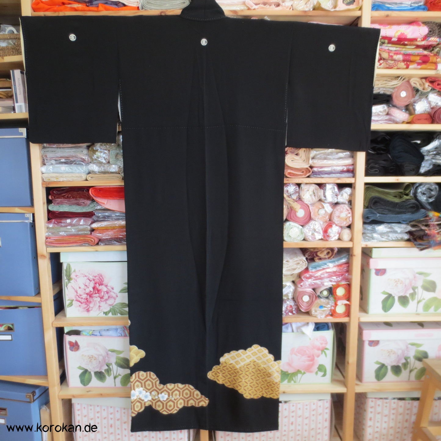 Kirschblüten Wolken Tomesode Seiden Kimono
