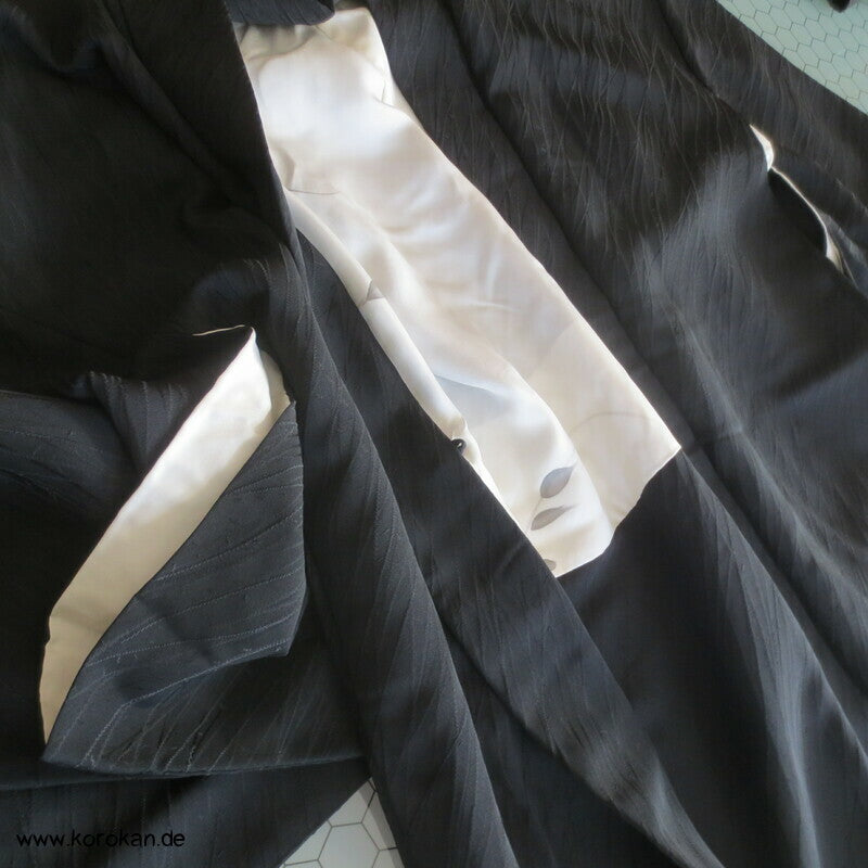 Trauerweidenzweige schwarze Haori
