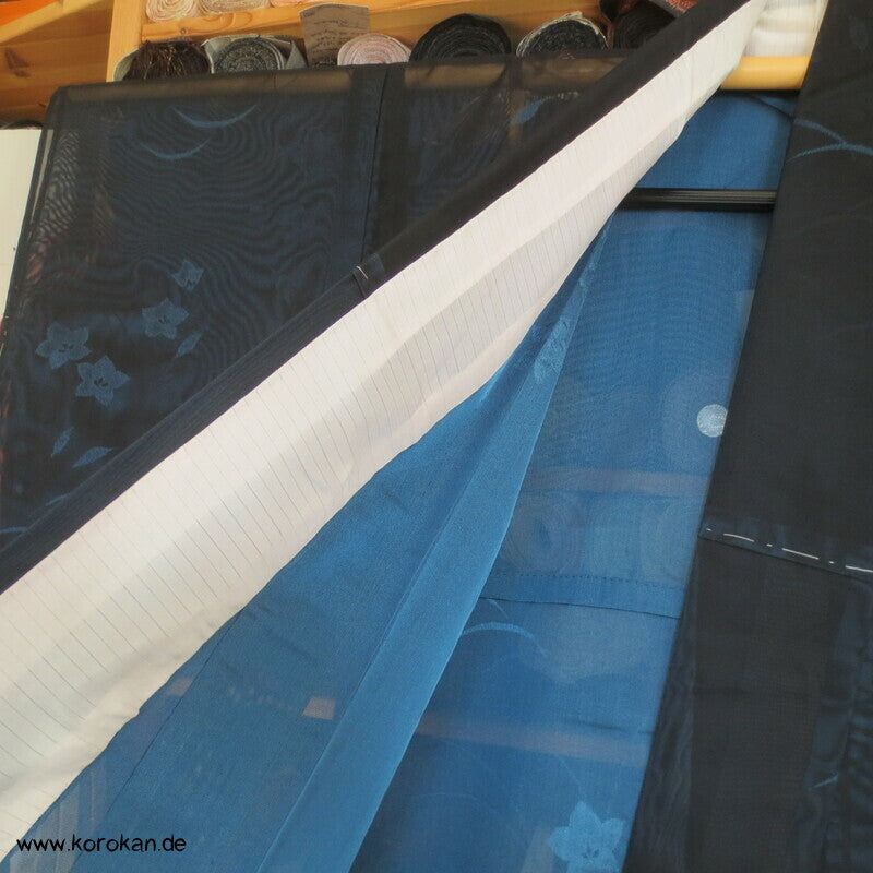 gewebte Ballonblumen Hitoe Kimono, Sha Seide