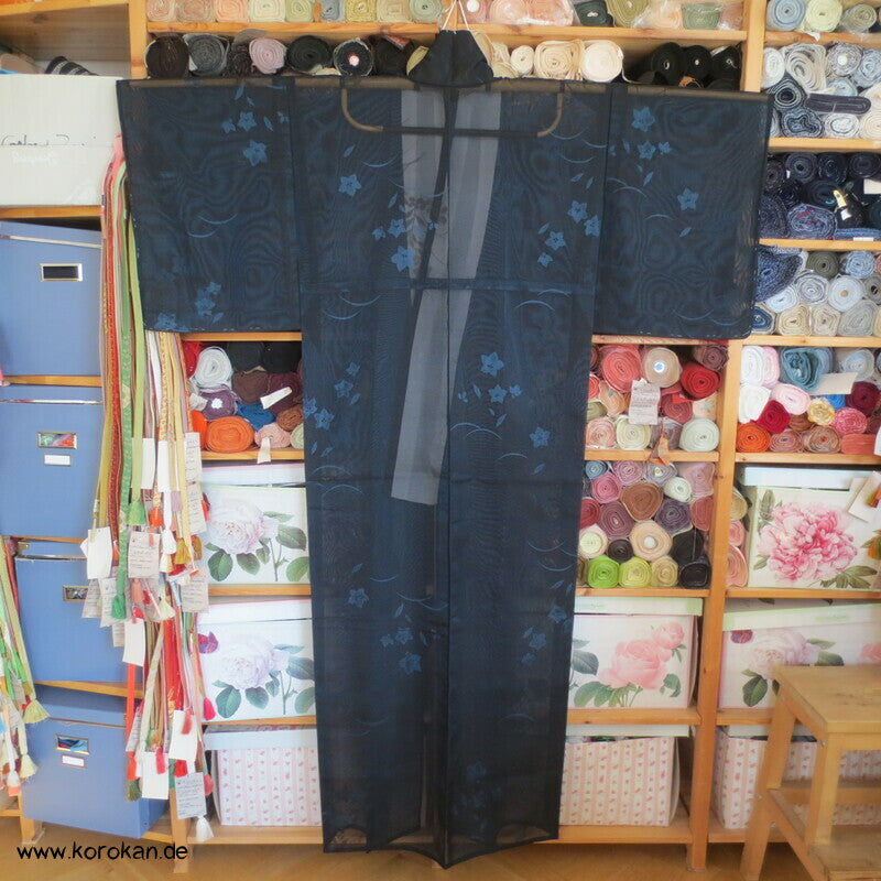 gewebte Ballonblumen Hitoe Kimono, Sha Seide