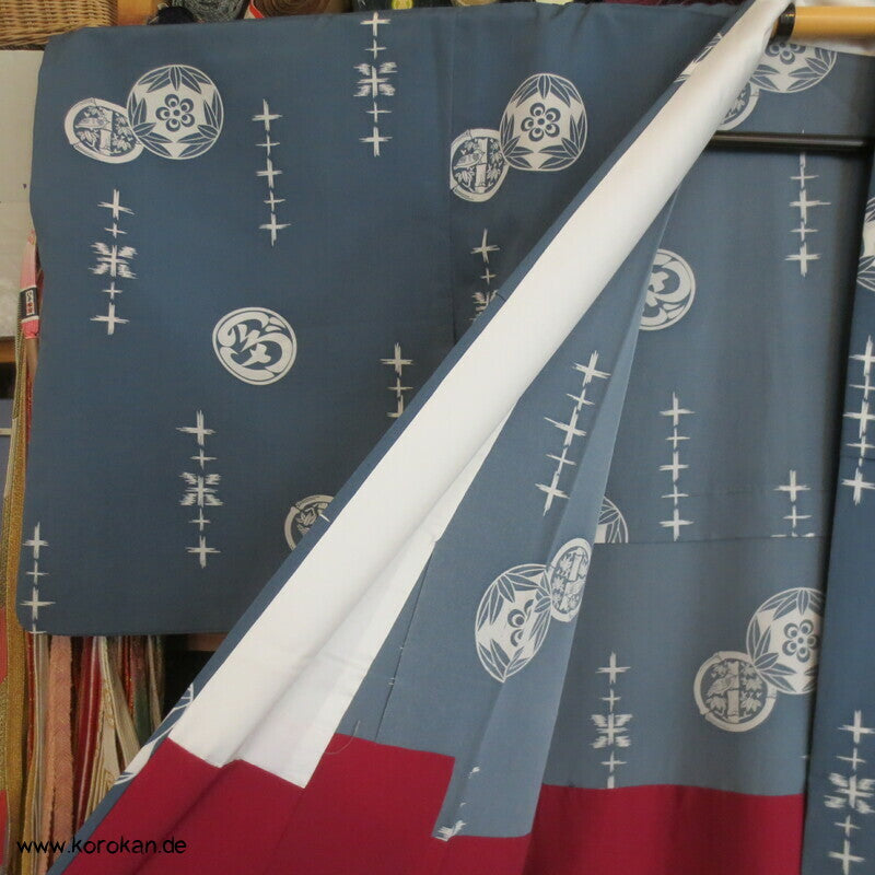 Spatzen Bambus Mon, Komon Kimono, halbgefüttert