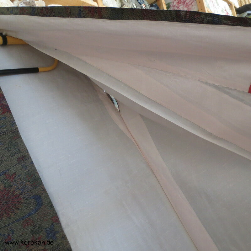 Tsumugi Seiden Kasuri Blüten zwischen Flusswellen Kimono