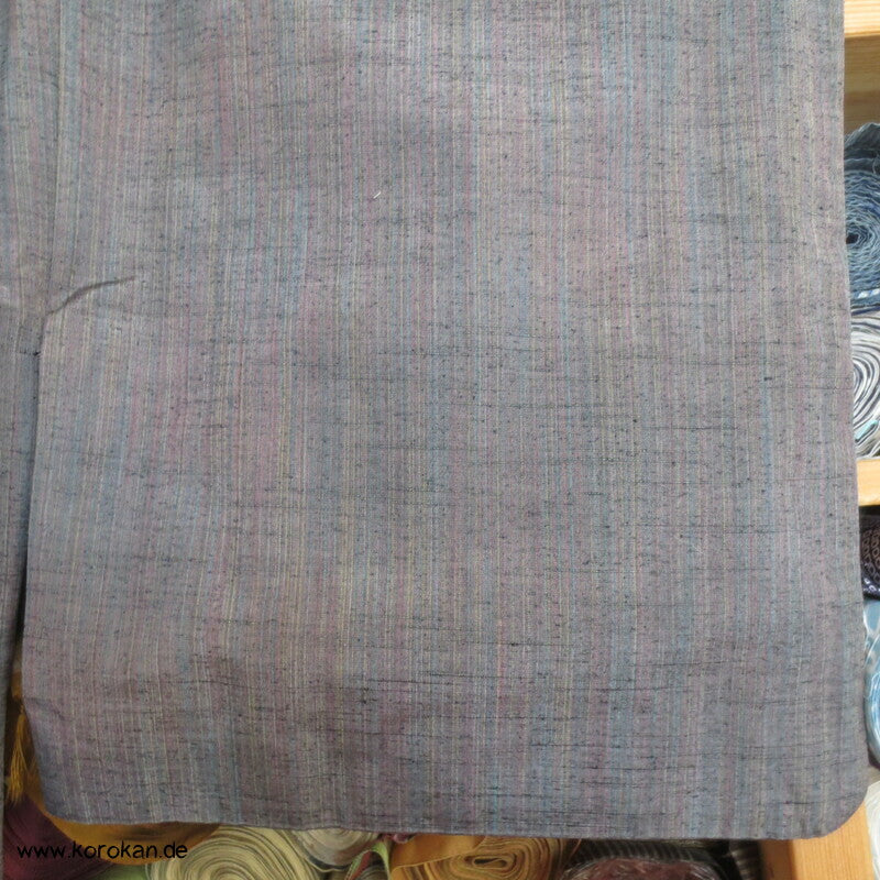 Tsumugi Seiden Kasuri Feinstreifen Bokashi Farbverlauf Kimono