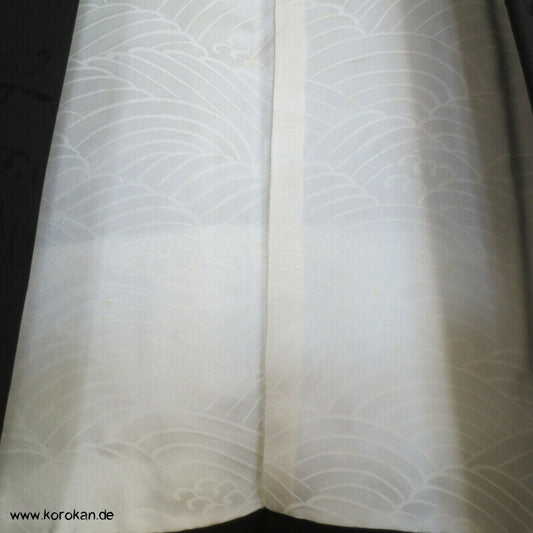 Blätter Arabesken schwarze Haori Kimono Jacke