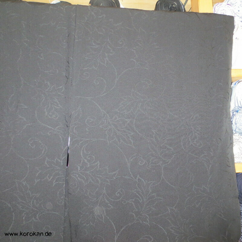 Blätter Arabesken schwarze Haori Kimono Jacke