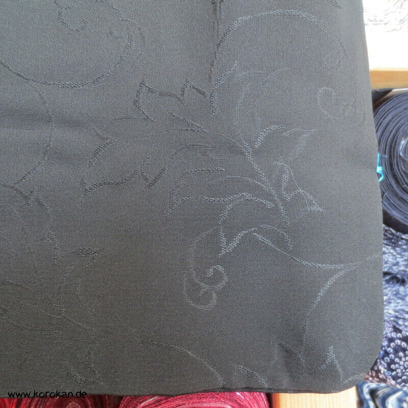 Blätter Arabesken schwarze Haori Kimono Jacke