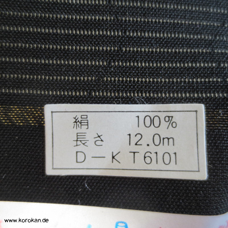 schwarze Rho Seide Sommer Trauer Kimono Tanmono