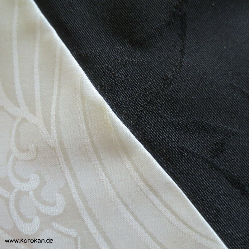 Blätter Arabesken schwarze Haori Kimono Jacke