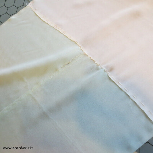 Bokashi jade - weiß, Seidencrepe Araihari Hakkake