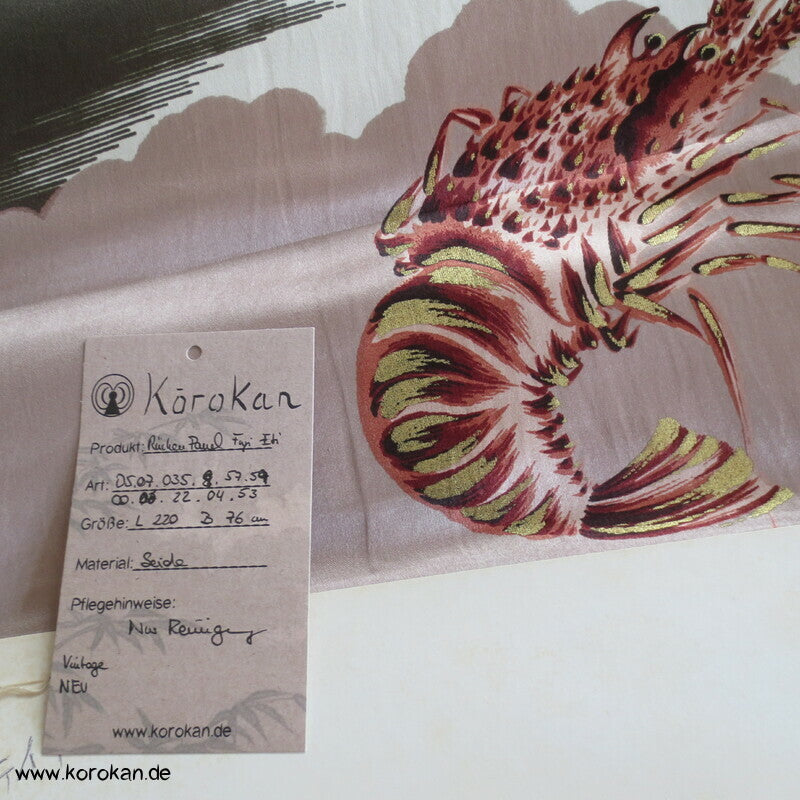 bemalter Seidensatin Haori Schulter Futter - Ebikrabbe
