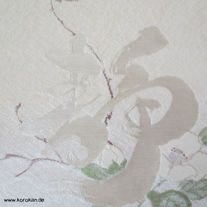 Kanji auf Blume Obi Seide, gewebt