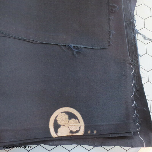 schwarz, Seide Araihari Mofuku - antik, steif,