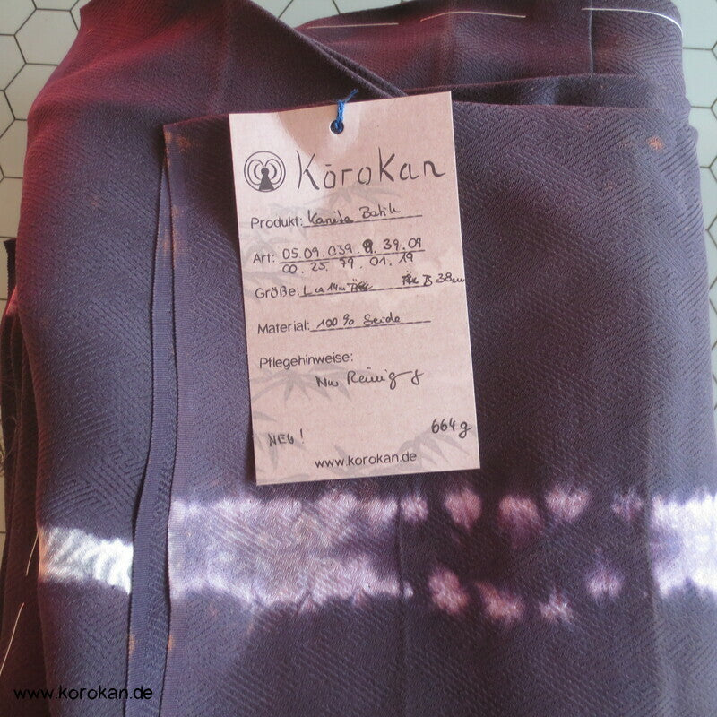 Shibori Batik Seiden Karieba für Komon oder Homongi