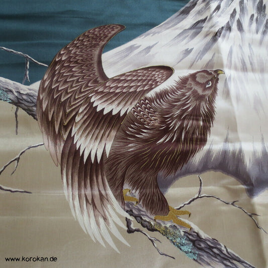 bemalter Seidensatin Haori Schulter Futter - Habicht