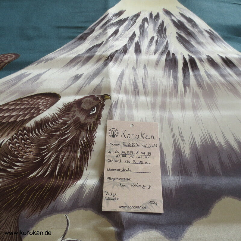 bemalter Seidensatin Haori Schulter Futter - Habicht