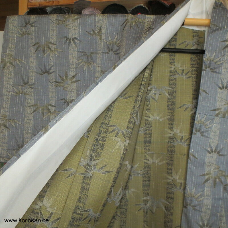 Wolle / Seide Bambus Jacquard Hitoe Kimono