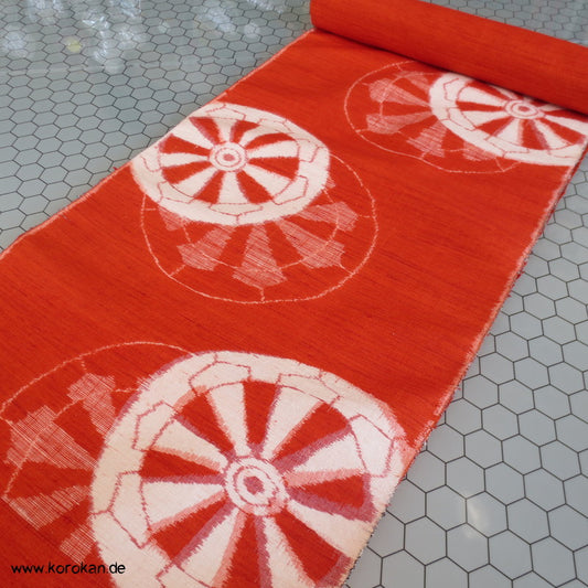 Kasuri Genji Wasserrad Obi grobe Seide